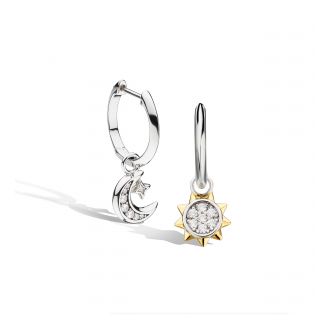 Silver & Gold Plate Blossom Wood Rose Gold Plate Stud Earrings