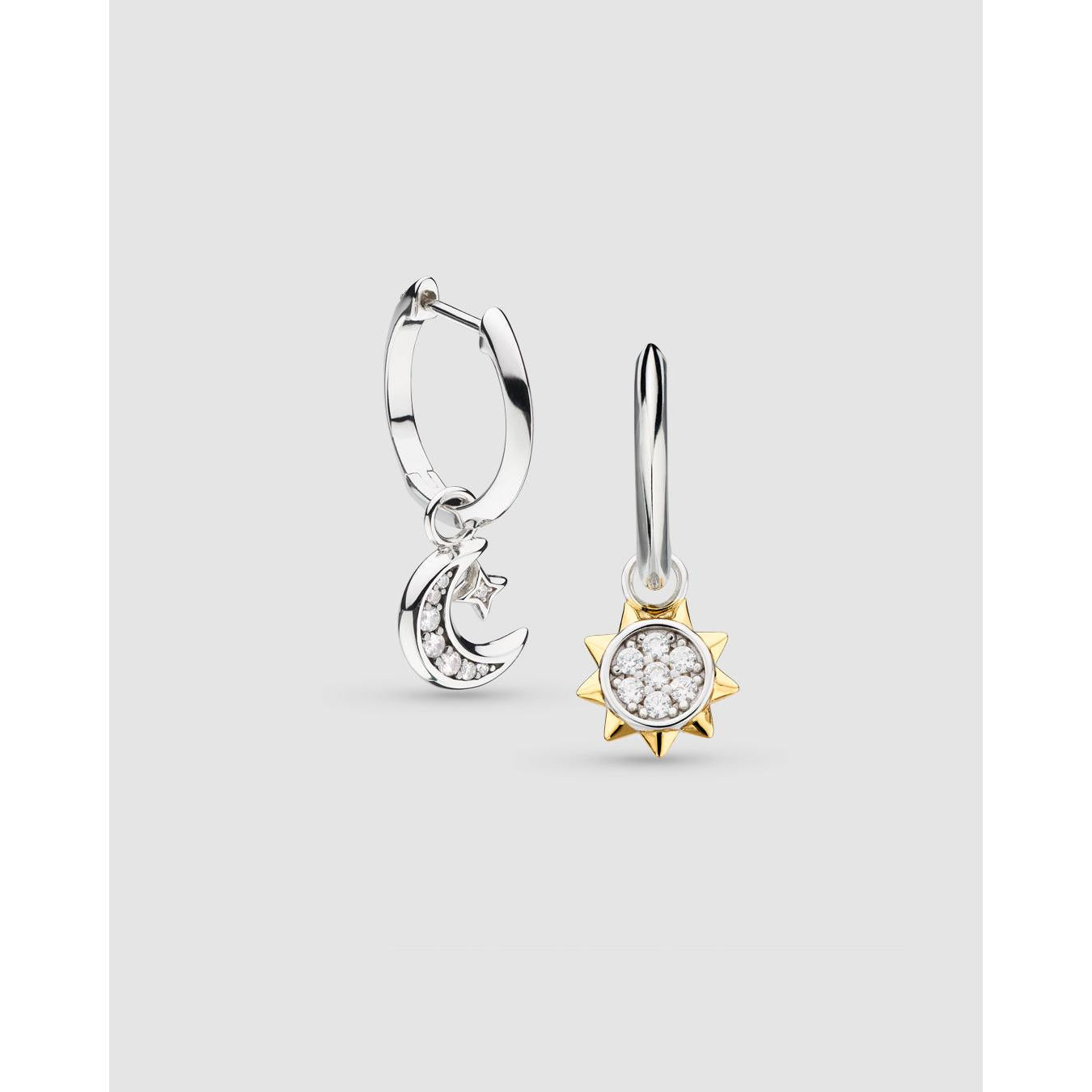 Céleste Sun & Crescent Moon Hoop Earrings