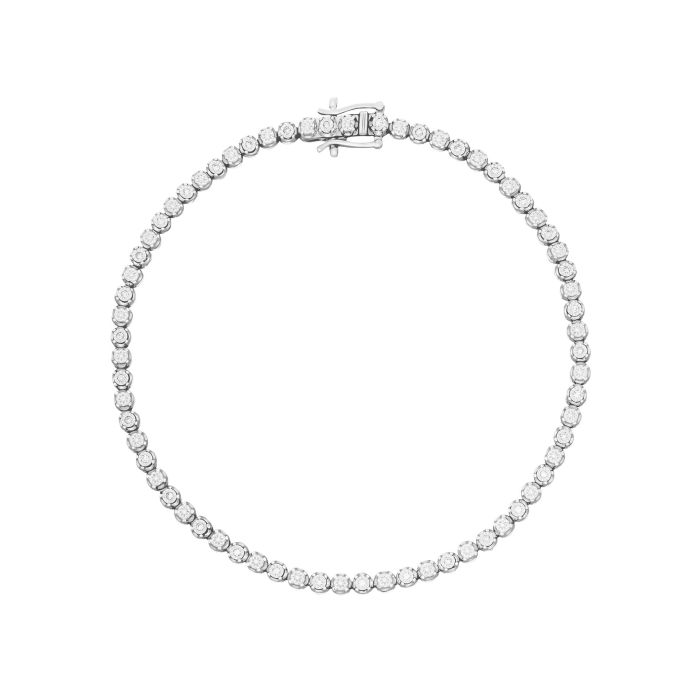 9ct white gold Diamond tennis bracelet
