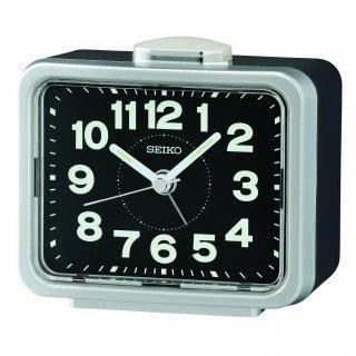 Silver/Black Square Alarm Clock