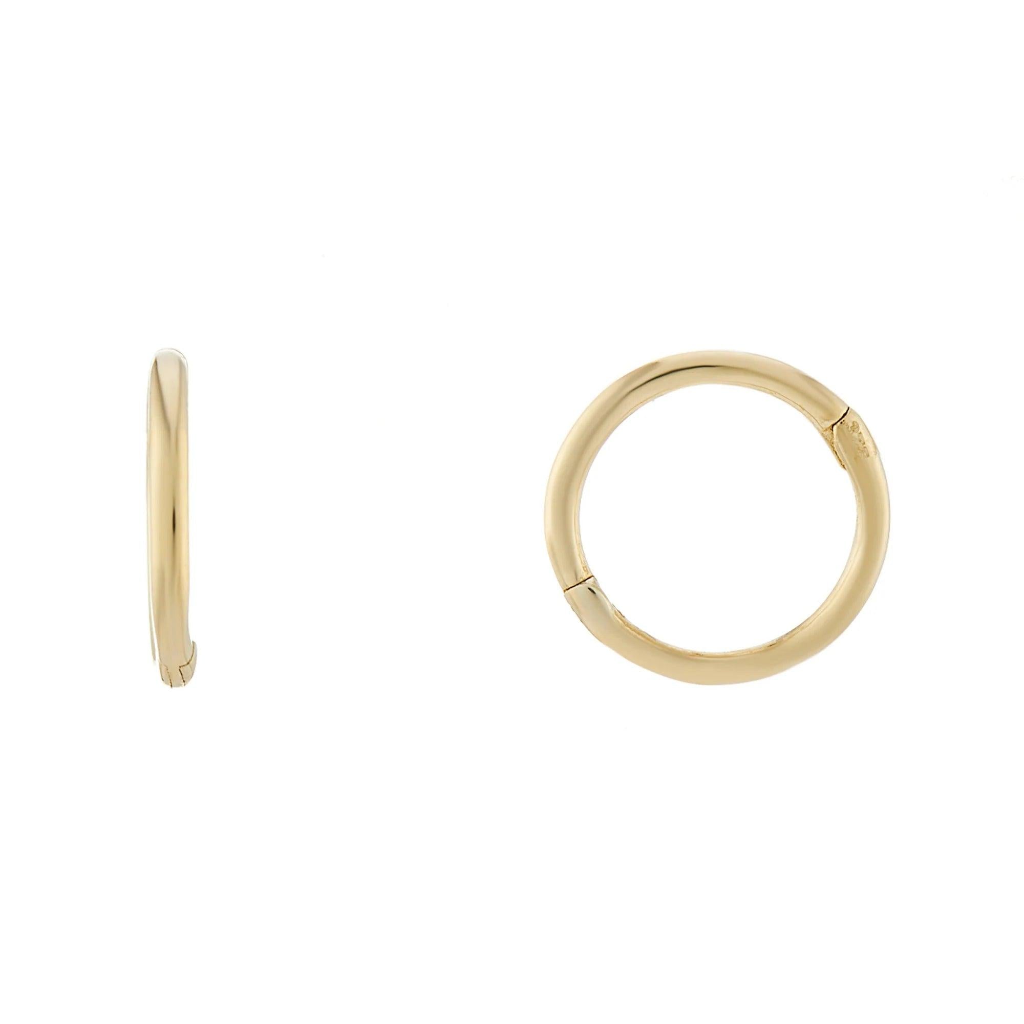 9ct Yellow Gold Hing Sleeper Earrings