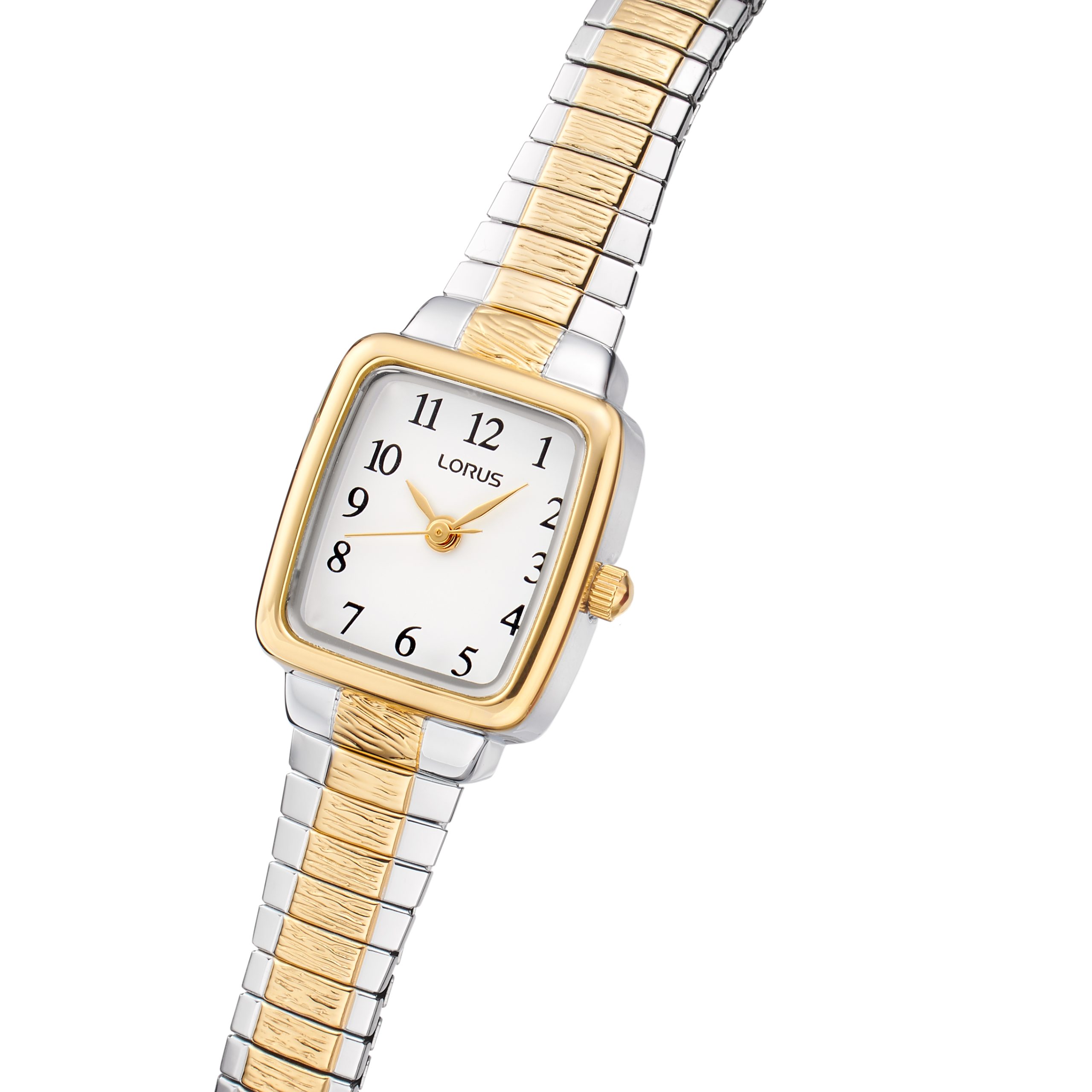 Lds two tone expanding strap watch
