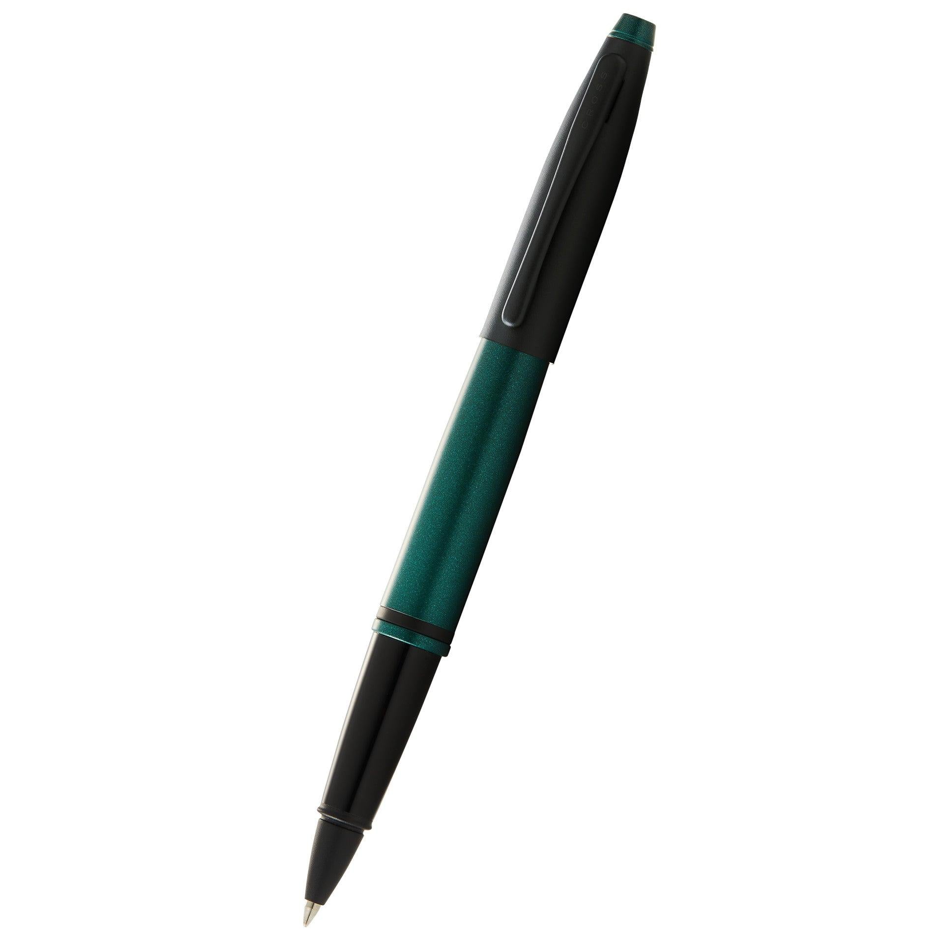 Matte Green and Black Lacquer Rollerball Pen