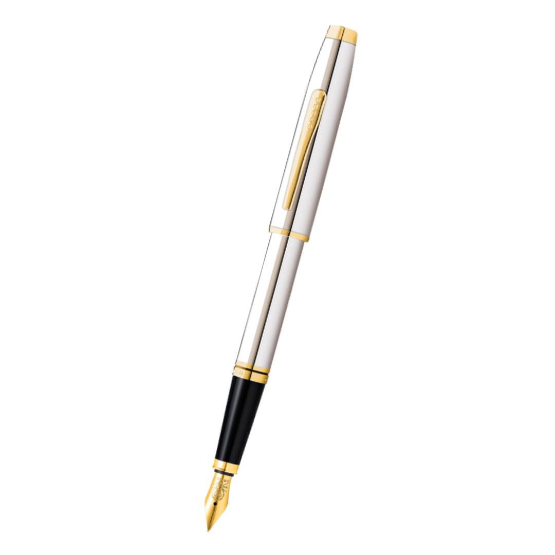 Coventry Polished Chrome with gold tone Fountain Pen - Fine