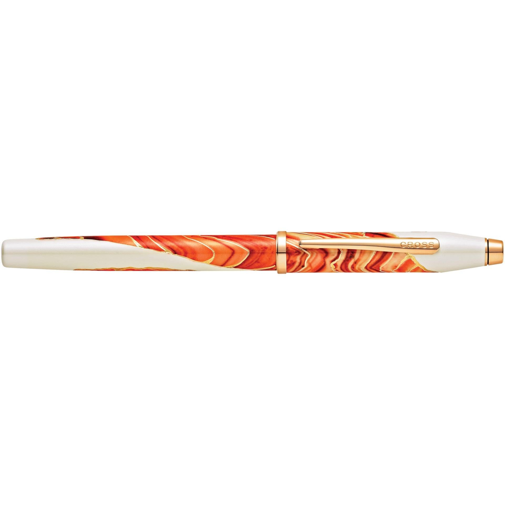 Wanderlust Antelope Canyon with Gold Plated Engravings and Rose Gold PVD Appointments Rollerball Pen