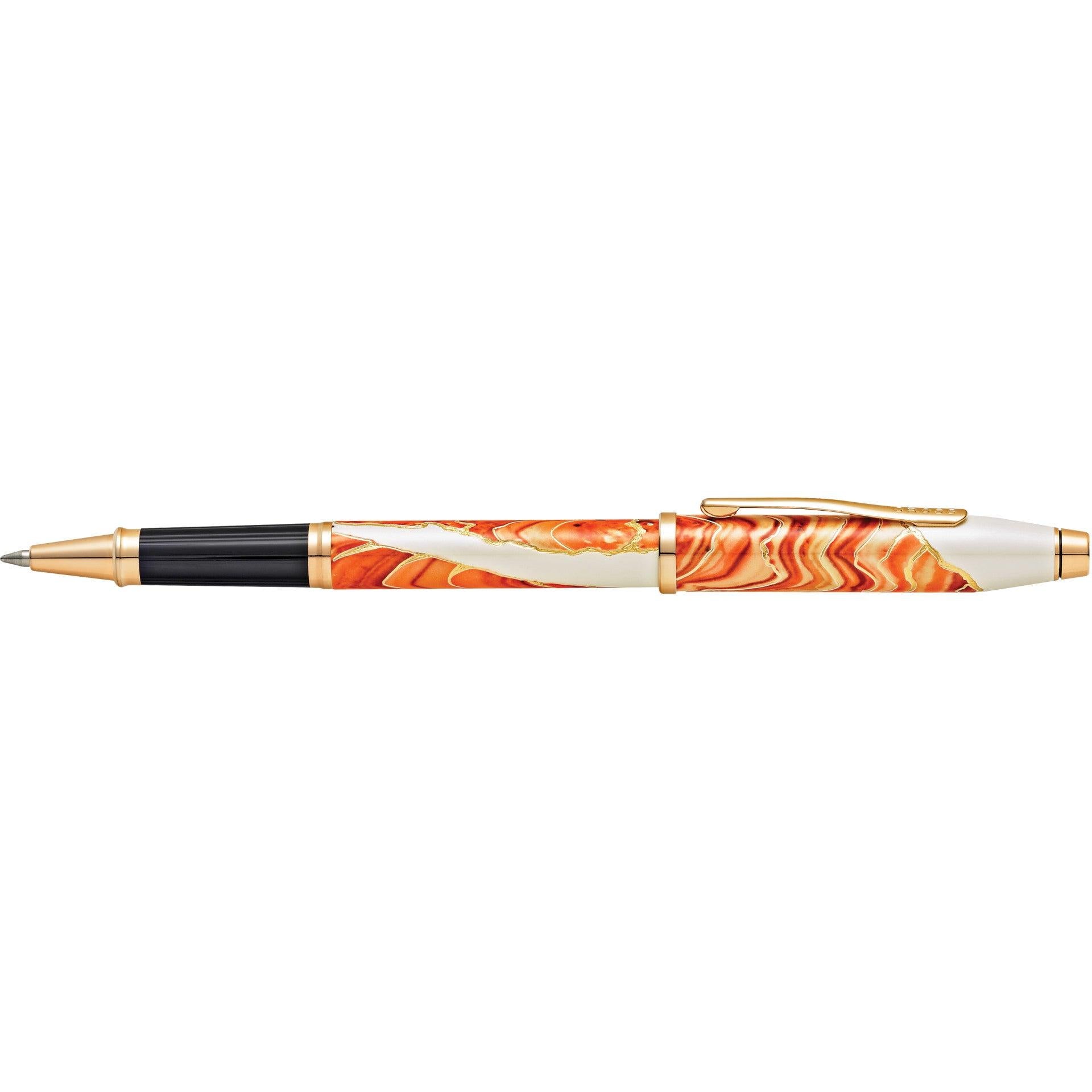 Wanderlust Antelope Canyon with Gold Plated Engravings and Rose Gold PVD Appointments Rollerball Pen