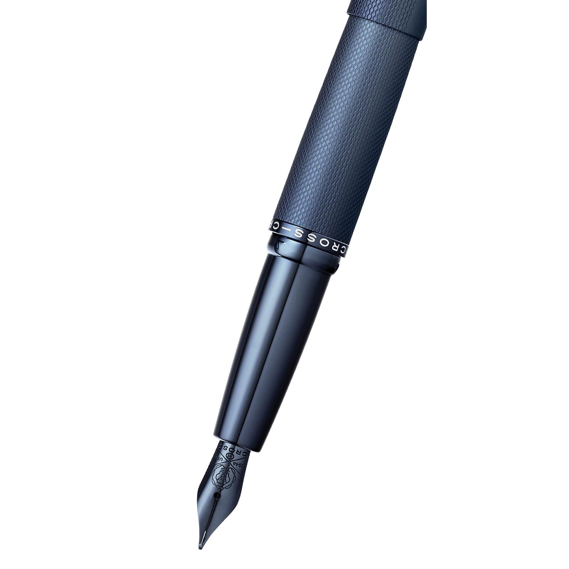 ATX Sabdblasted Dark Blue Fountain Pen - Medium