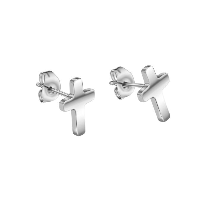 FB Stainless steel cross stud ear rings