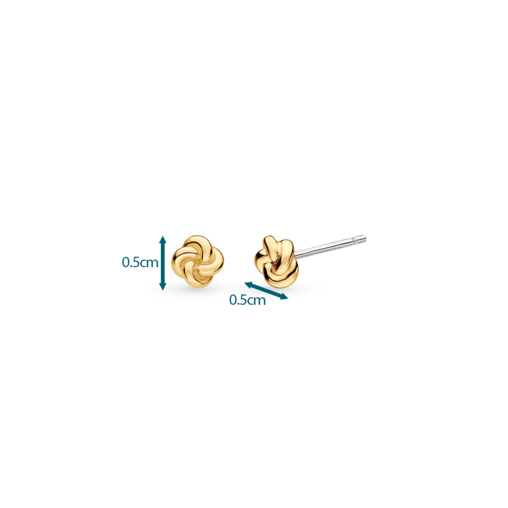 Marina Tide Knot RP/GP Stud Earrings