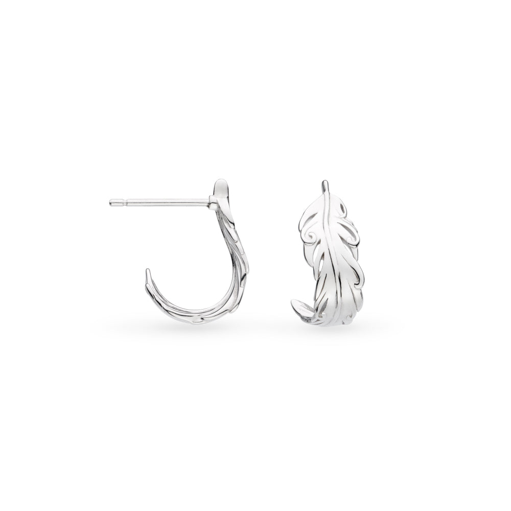 Feather Wisp Hoop Earrings