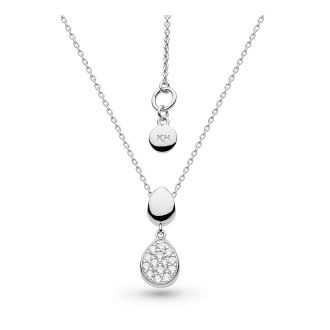KH Silver Coast Pebble Glisten CZ Pave Ncklce