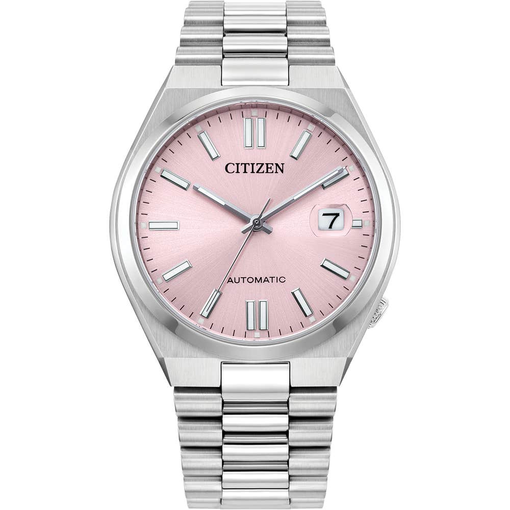 "Tsuyosa" Automatic Stainless steel bracelet watch - pink dial
