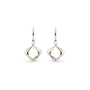 Alicia Golden Rhodium/Gold coated Petite Drop Earrings