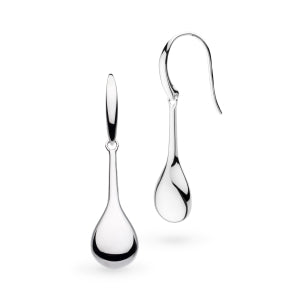 Coast Pebble Smooth Elegant rhodium coated drop earrings