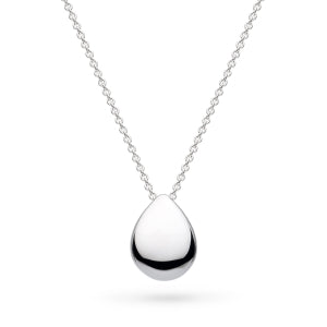 Coast pebble smooth rhodium coated Grande 18" Necklace