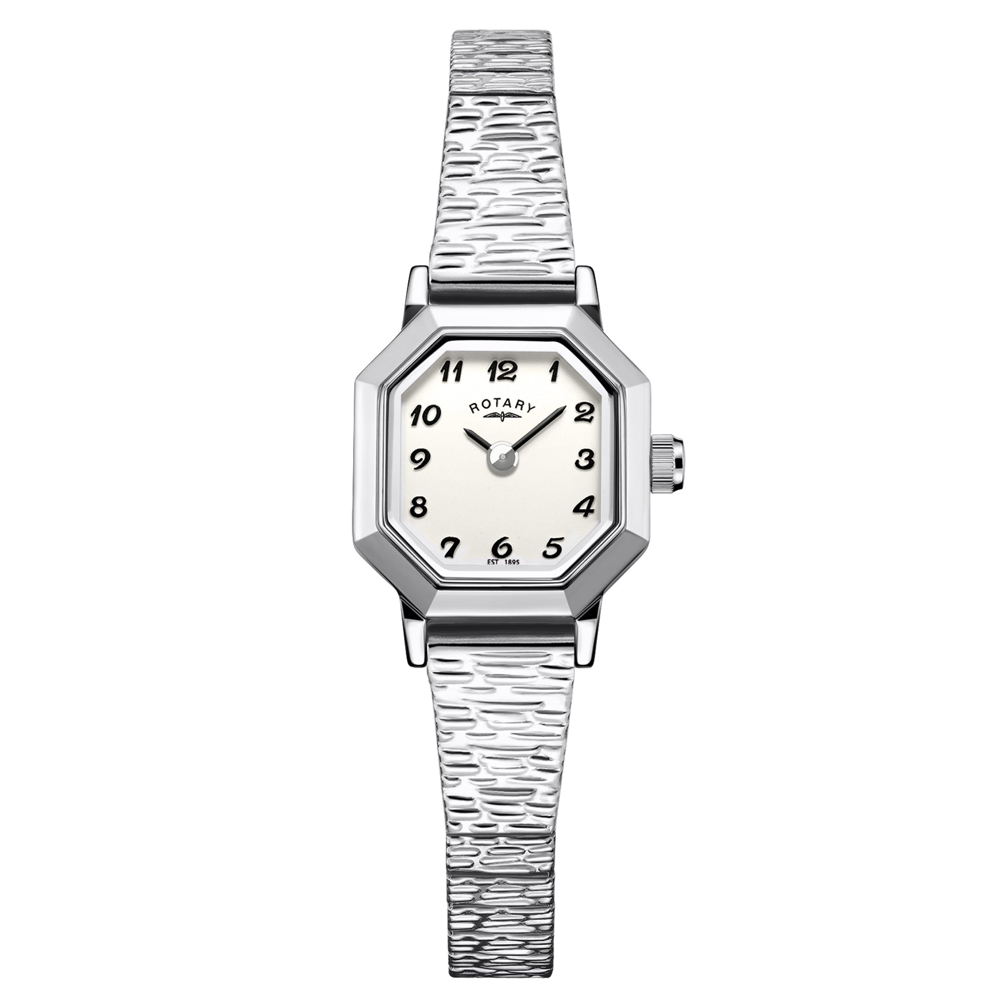 Lady's Heritage Altera stainless steel octagonal dial expander bracelet