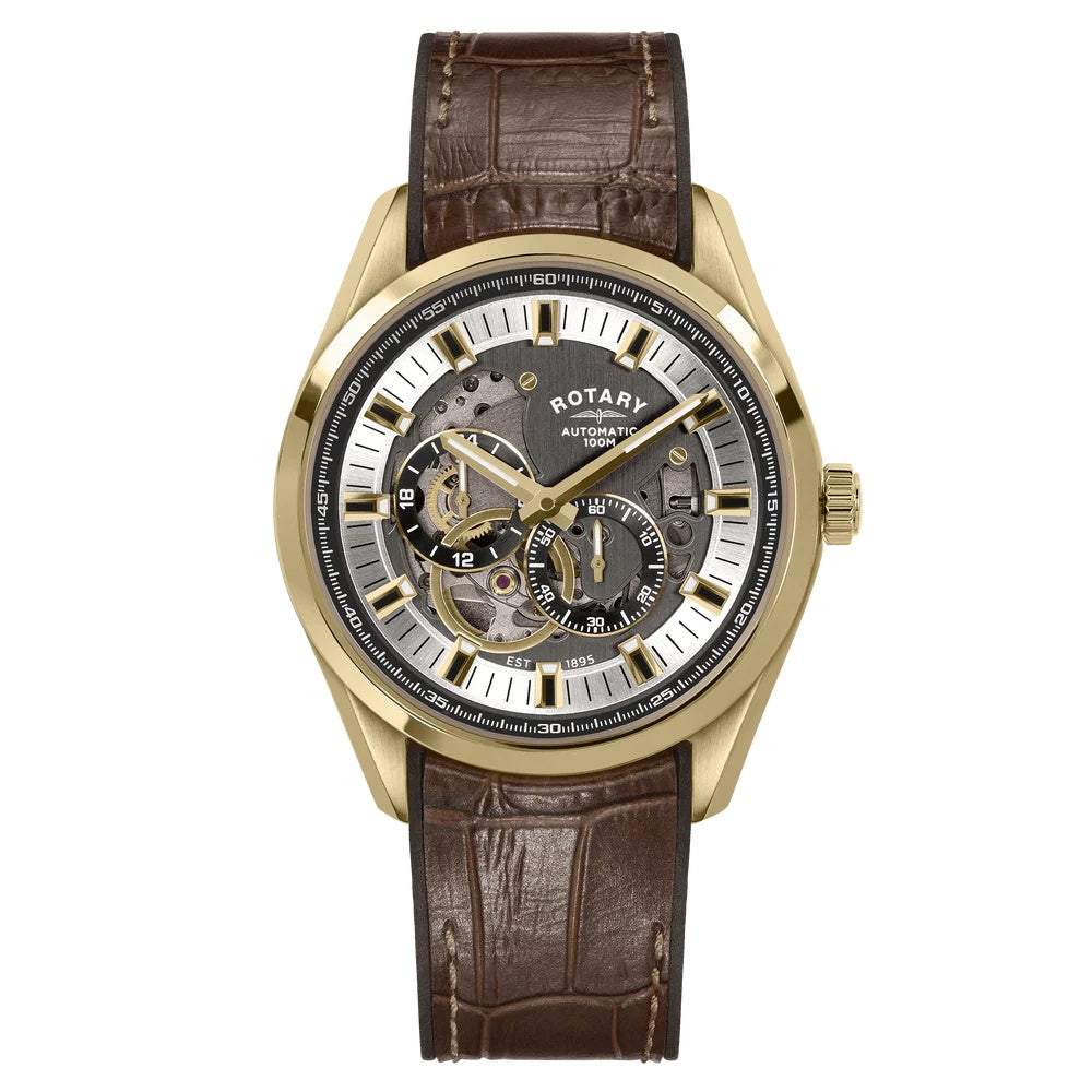 Seamatic Eclipse Automatic Brown leather strap