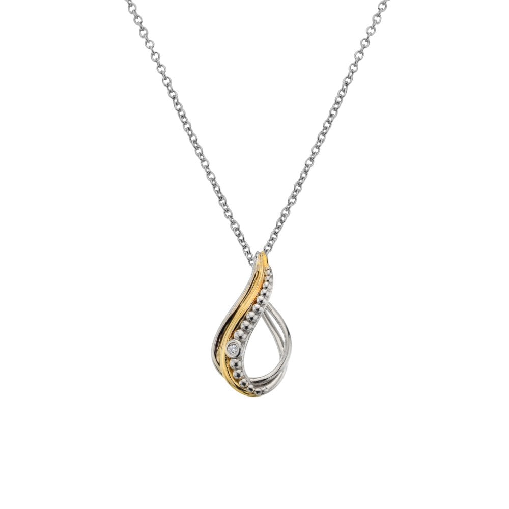 HD Teardrop Two Tone Pendant