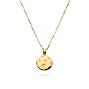 Mirage Reflect Golden Round Disc Mini Necklace