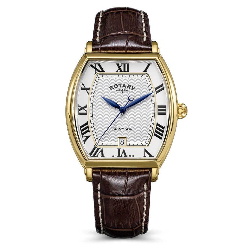 Gents 1895 Tonneau Automatic leather strap watch