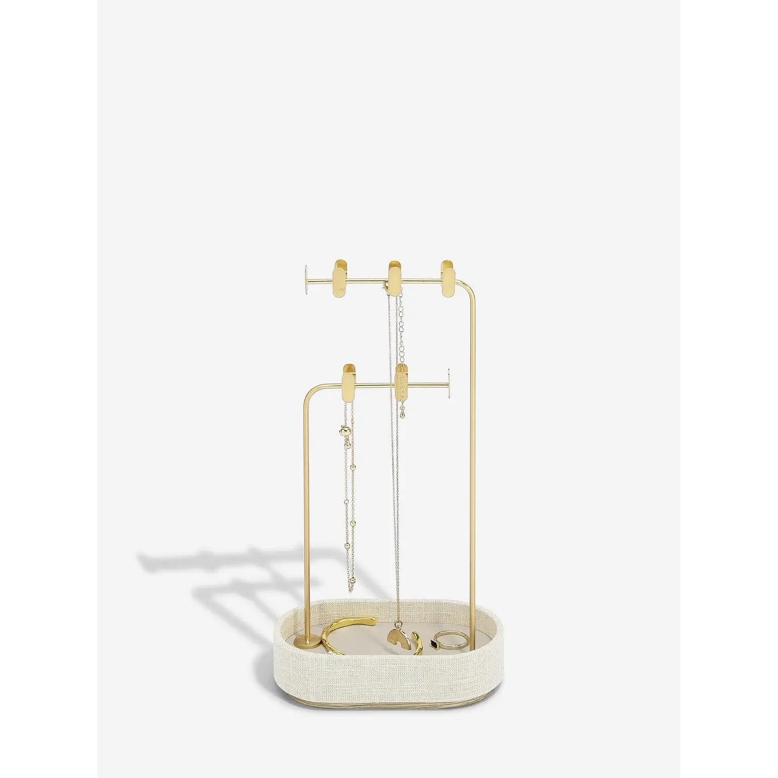 Oatmeal & Linen Multi-Hook Jewellery Stand