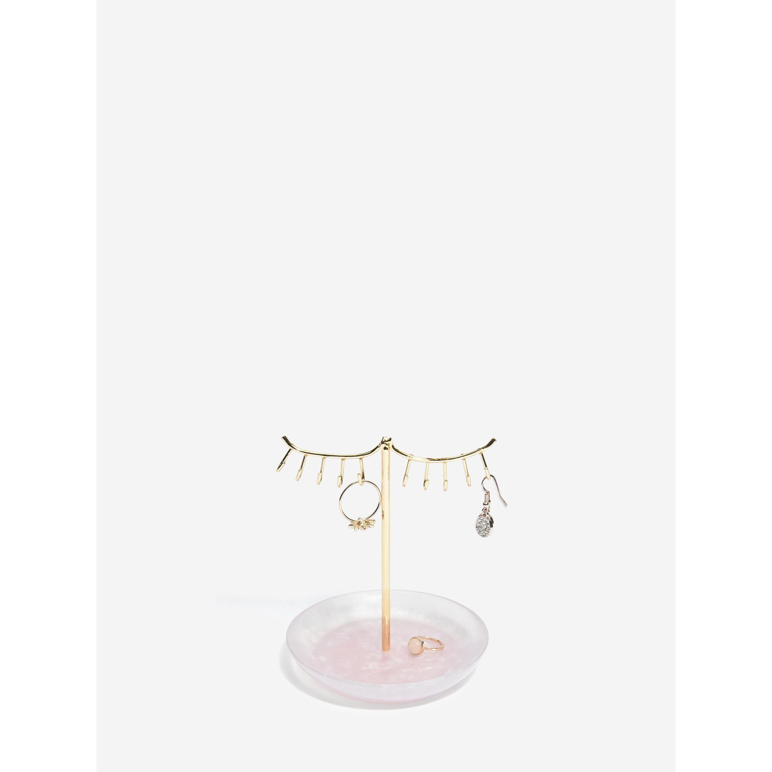Rose Quartz 10-Hook Eyelash Jewellery Stand
