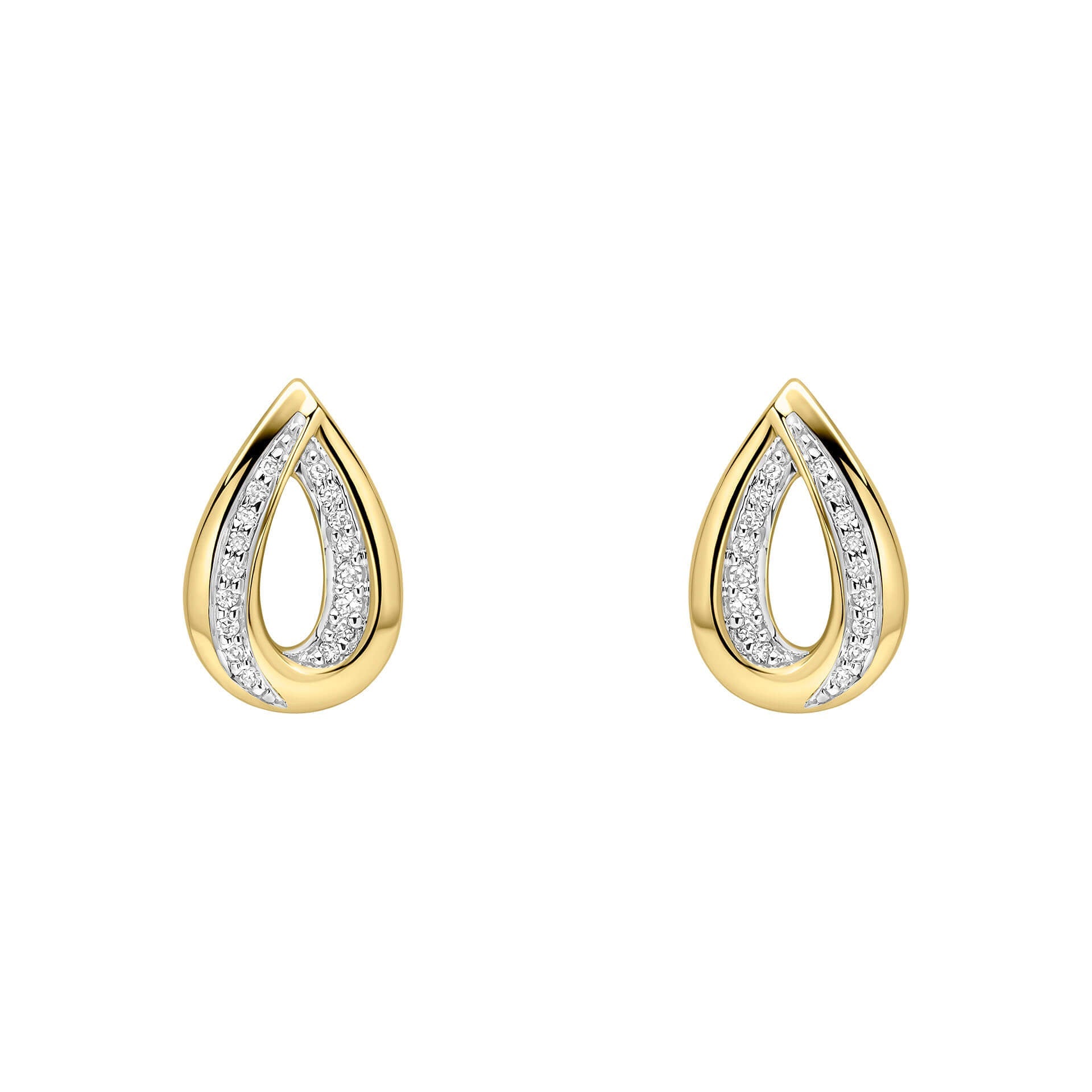 Cut Out Diamond Teardrop Earrings