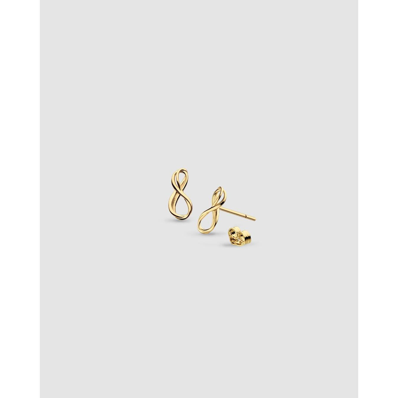 Infinity Mini Golden Stud Earrings