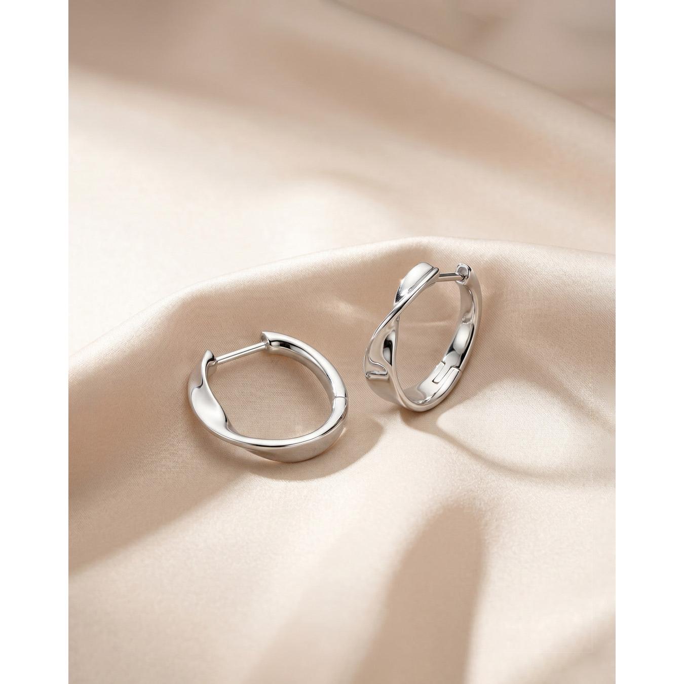 Serenity Curve Hoop Earrings