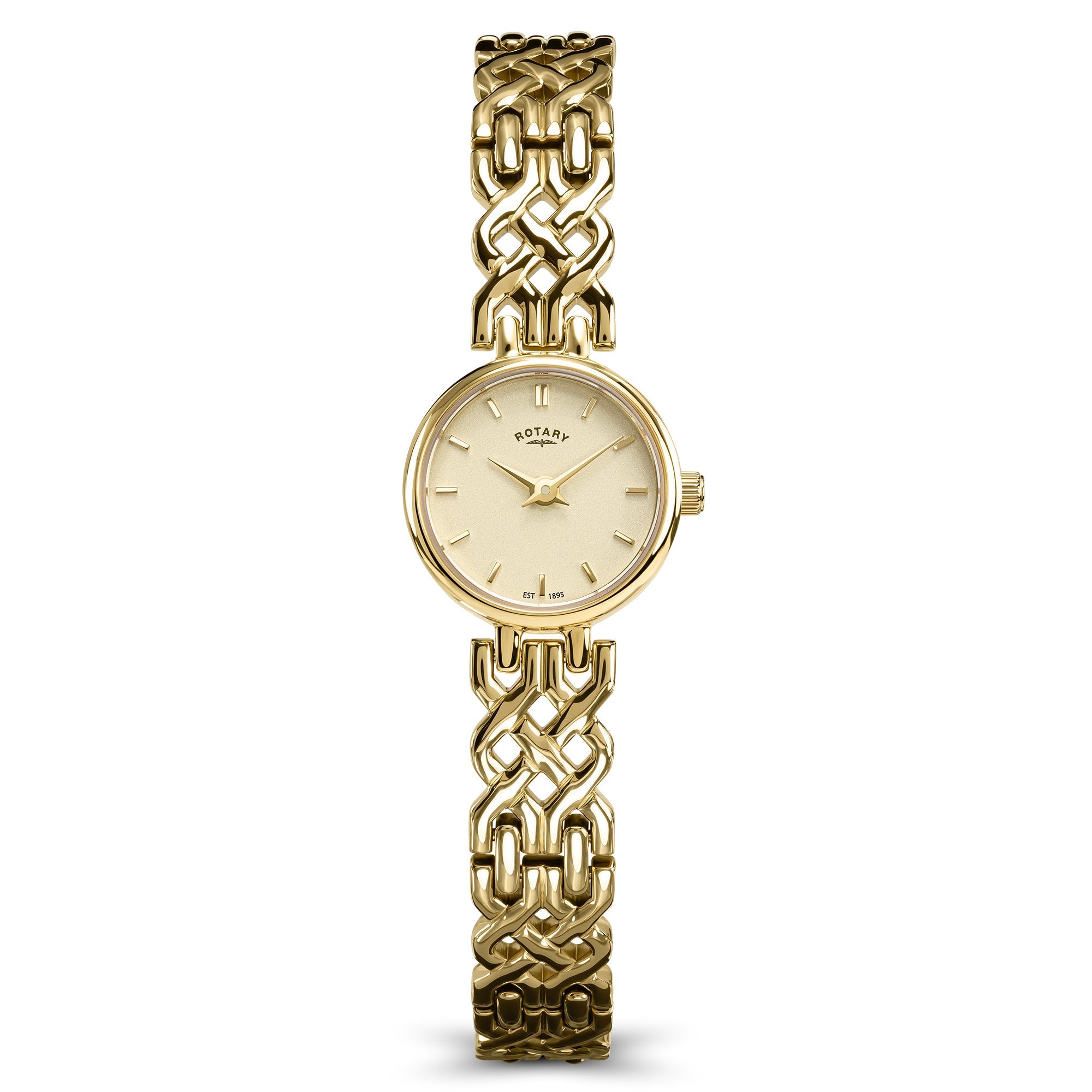 A classic, delicate ladies dress watch - finished with an integrated bracelet.