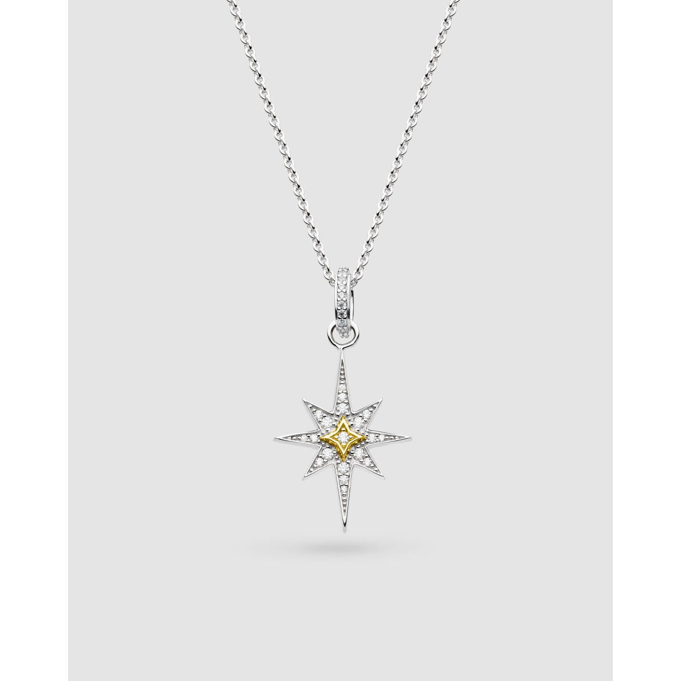 Celeste North Star CZ Midi 18" Gold plated Necklace
