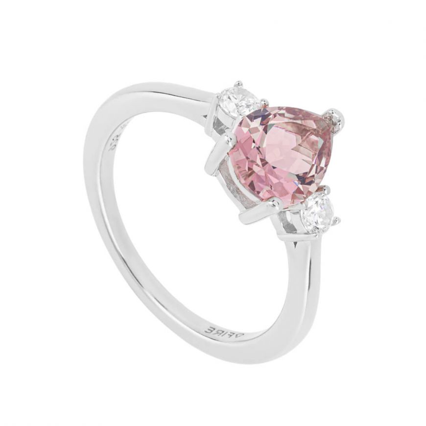 DF pink tdrop cz ring