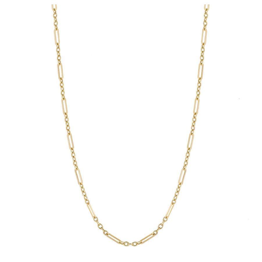 9ct Yellow Gold Small Elongated Link Necklace