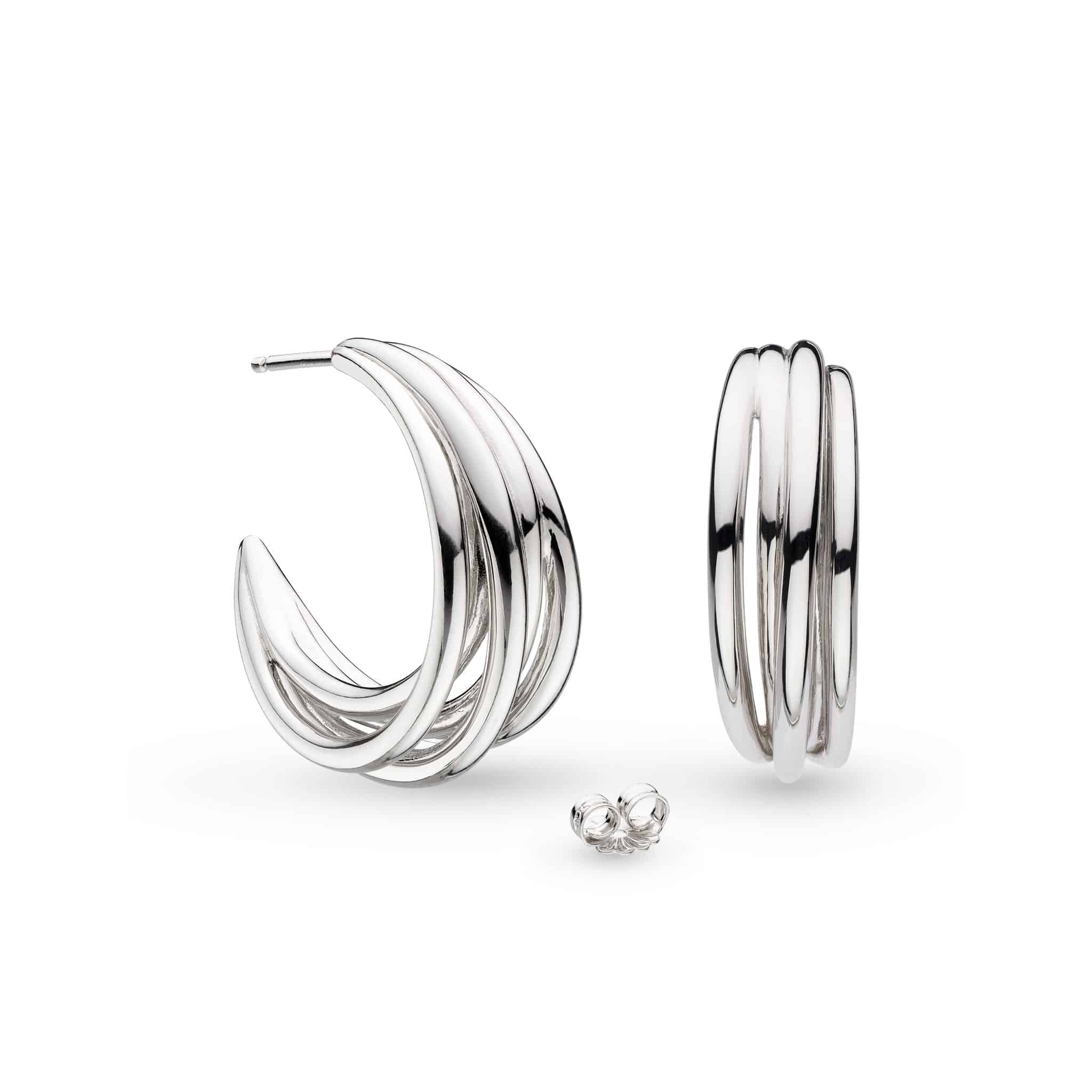 Silver Entwine Helix Wrap Grande Hoop Earrings