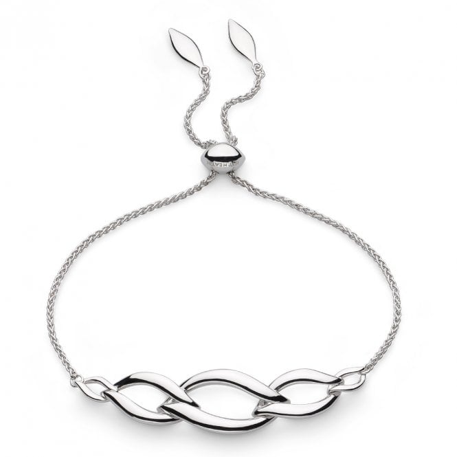 KH Silver Entwine Twine Link Trio Adj Togg Blt