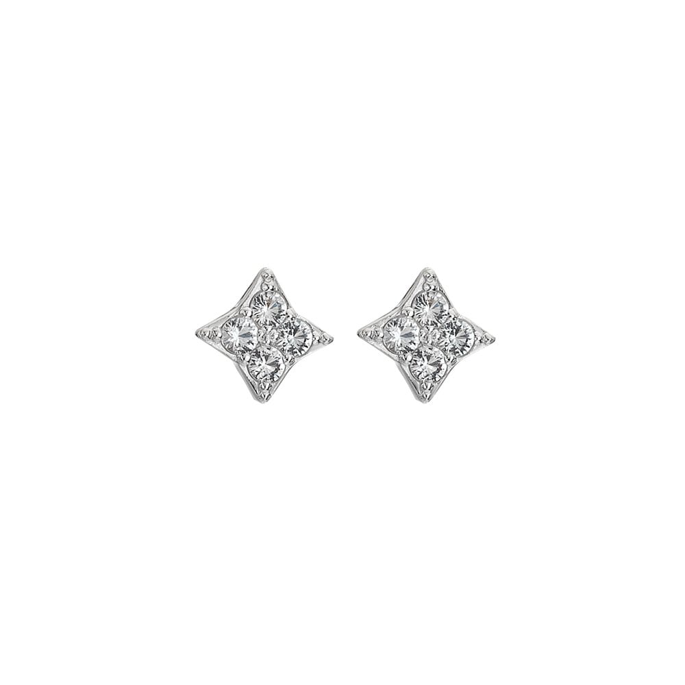 Hot Diamonds Squared Triangle Earrings