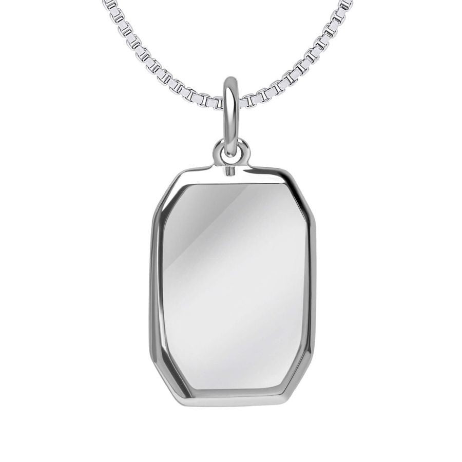 Fred Bennett Elongated Sterling Silver Octagon Pendant