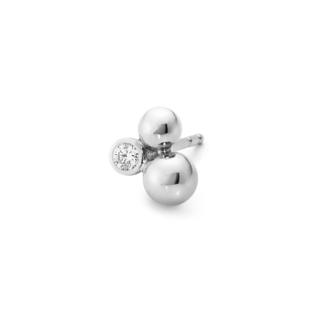 Silver Moonlight Grapes Earstud