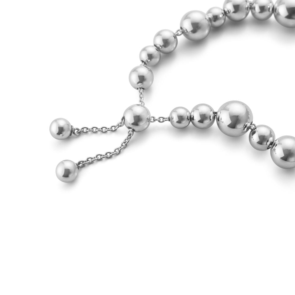 Silver Moonlight Grapes Drawstring Bracelet