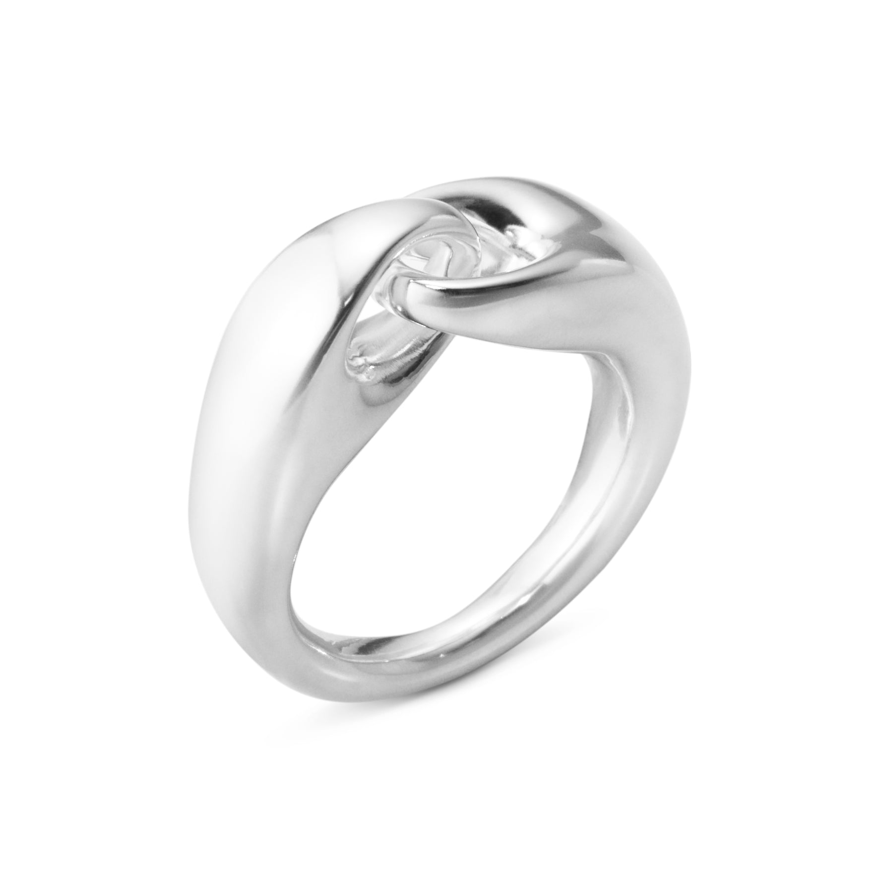 Silver Reflect Large Link Ring