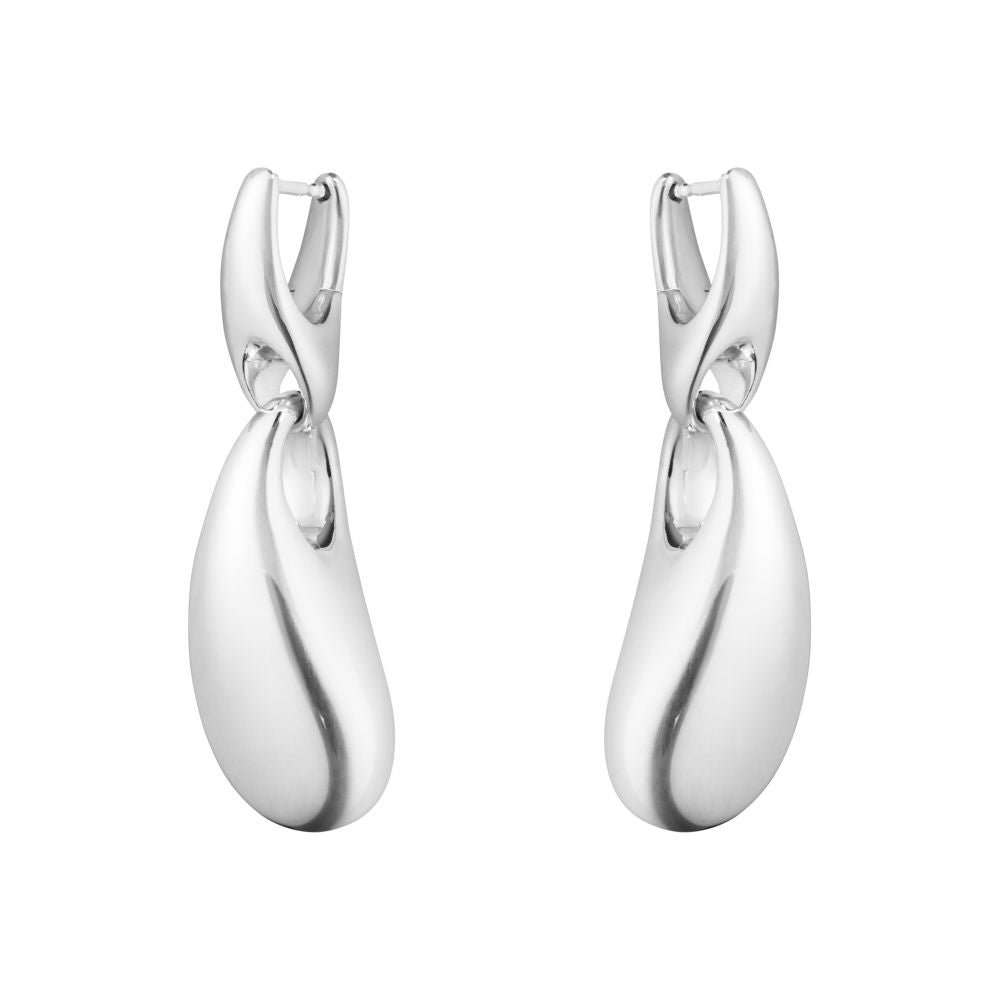 Silver Reflect Drop Earrings