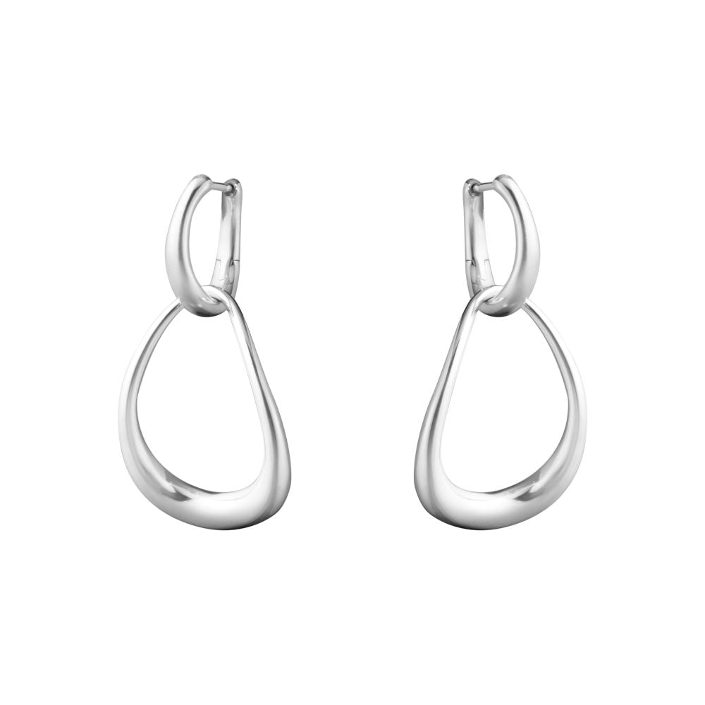 Silver Offspring Drop Earhoops