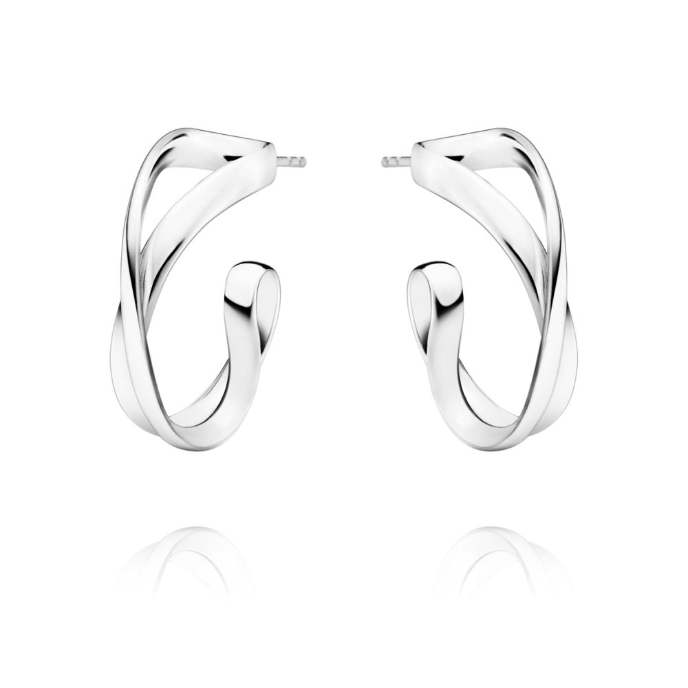Silver Infinity Hoop Earrings