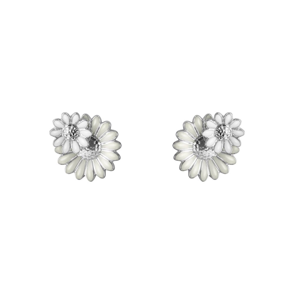 Silver Daisy Stud Earrings