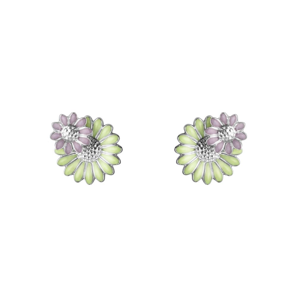 Silver Daisy Stud Earrings