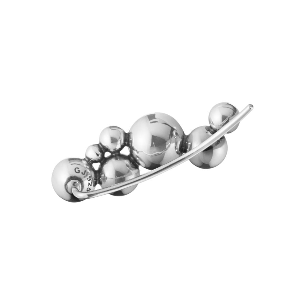 Silver Moonlight Grapes Long Earcuffs