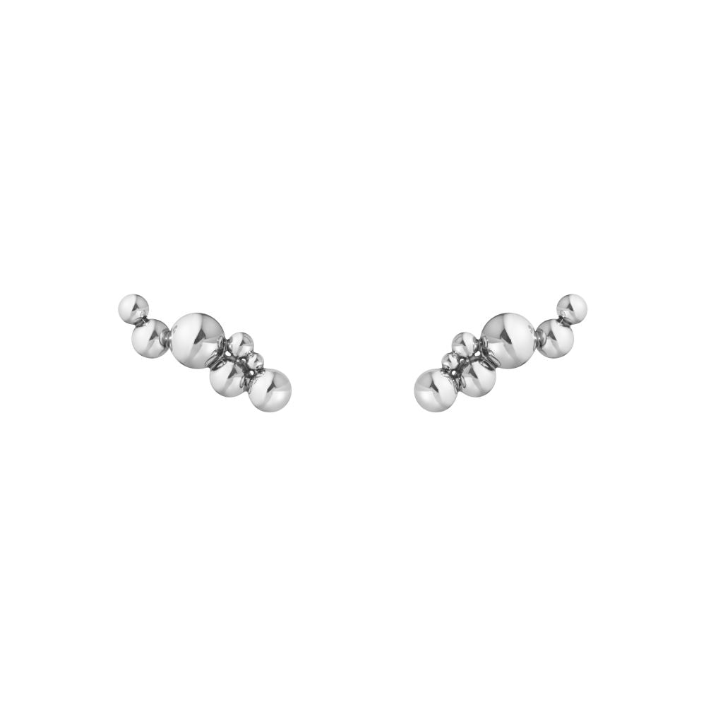 Silver Moonlight Grapes Long Earcuffs