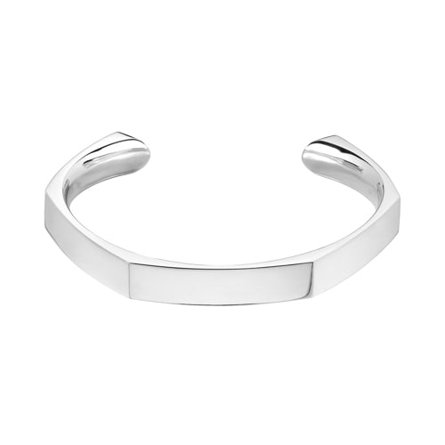 Sterling Silver Facetted Bangle
