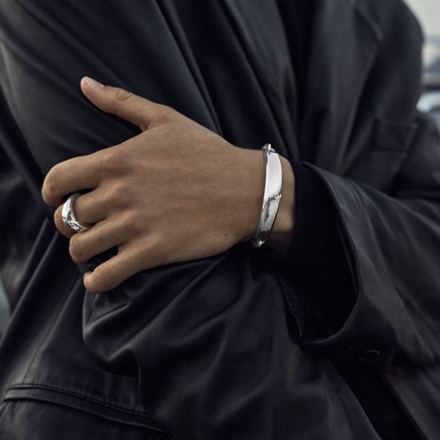 Silver Reflect ID Bangle