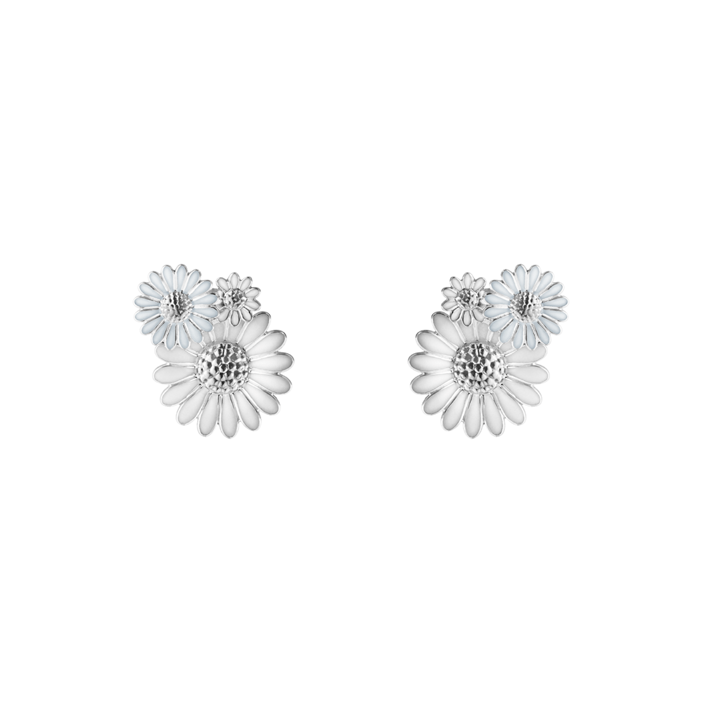 Silver Daisy Stud Earrings